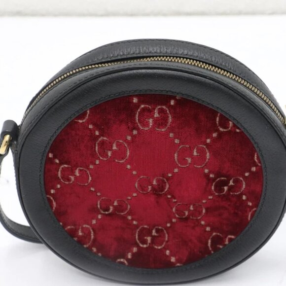 Gucci Ophidia Round Shoulder Bag GG Velvet Mini Red 574978 - Picture 5 of 14